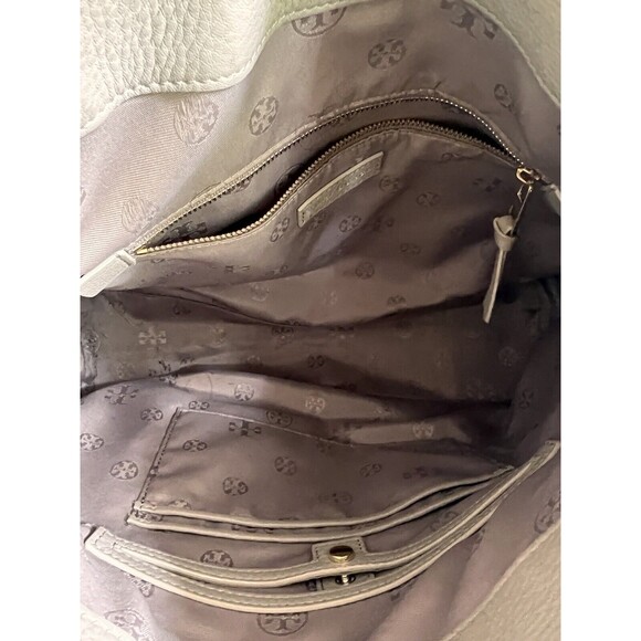 Tory Burch Marion Quilted Chains Large Tote Bag Taupe - Picture 9 of 10